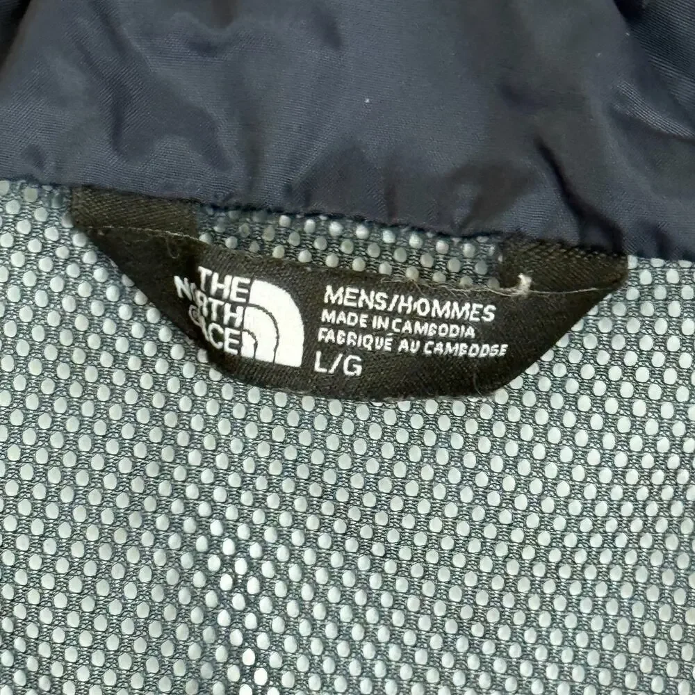 North Face Dryvent Mountain Rain Jacket Mens Large Green Hooded Full Zip